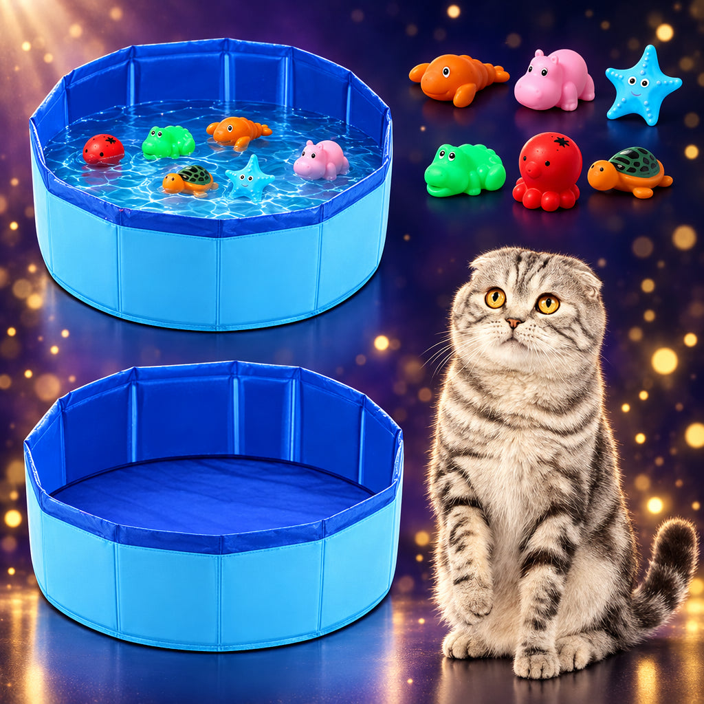 SplashPaw foldable pet paddling pool for cats and small dogs, photo 3