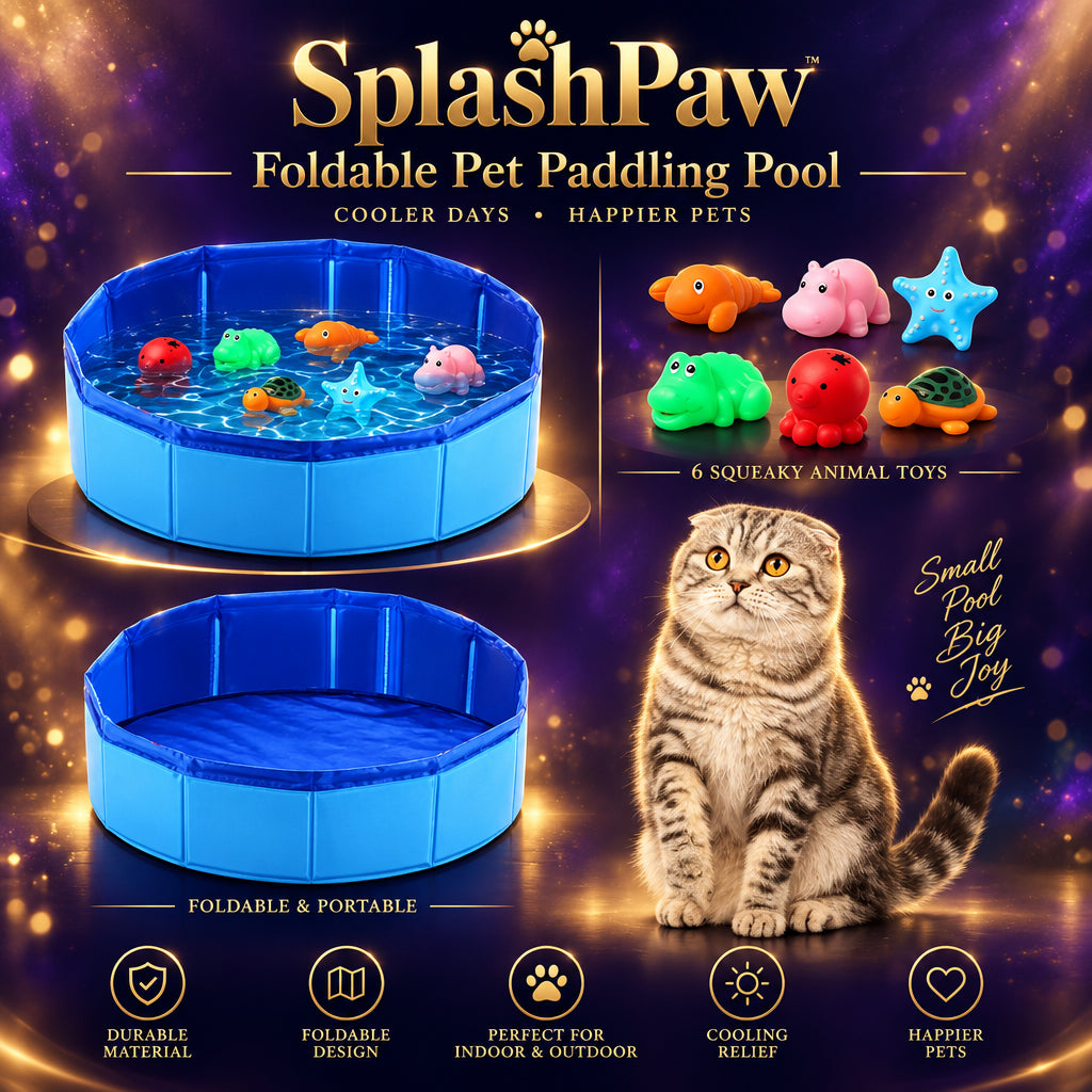 SplashPaw foldable pet paddling pool for cats and small dogs, photo 25
