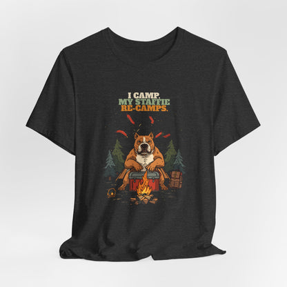 Staffie camping tee unisex fit
