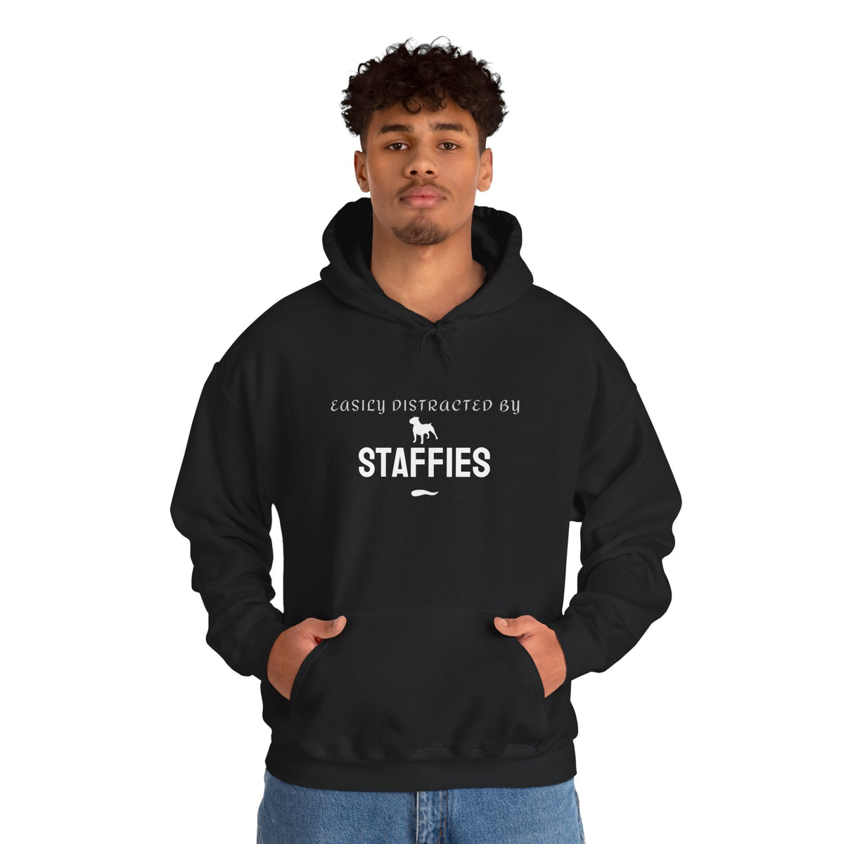 Staffie owner gift hoodie in maroon