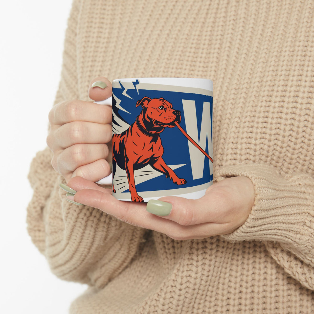Staffie ceramic coffee mug, 11oz and 15oz Staffordshire Bull Terrier gift - view 1