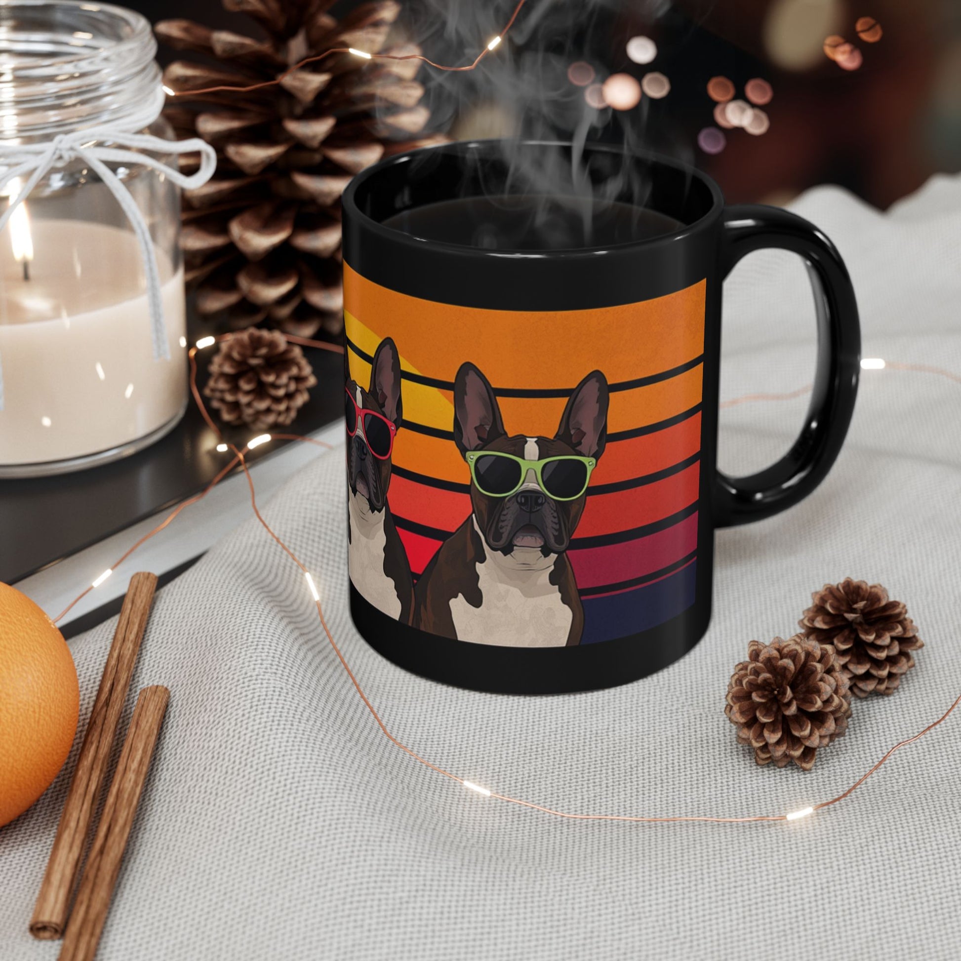 Staffie sunglasses mug detail