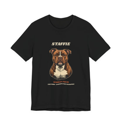Staffie World Tour vintage band t-shirt lifestyle photo