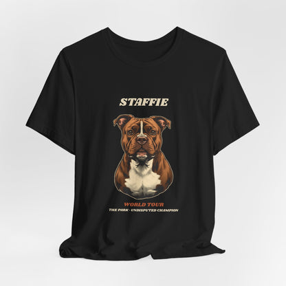 Staffie World Tour vintage band t-shirt on hanger