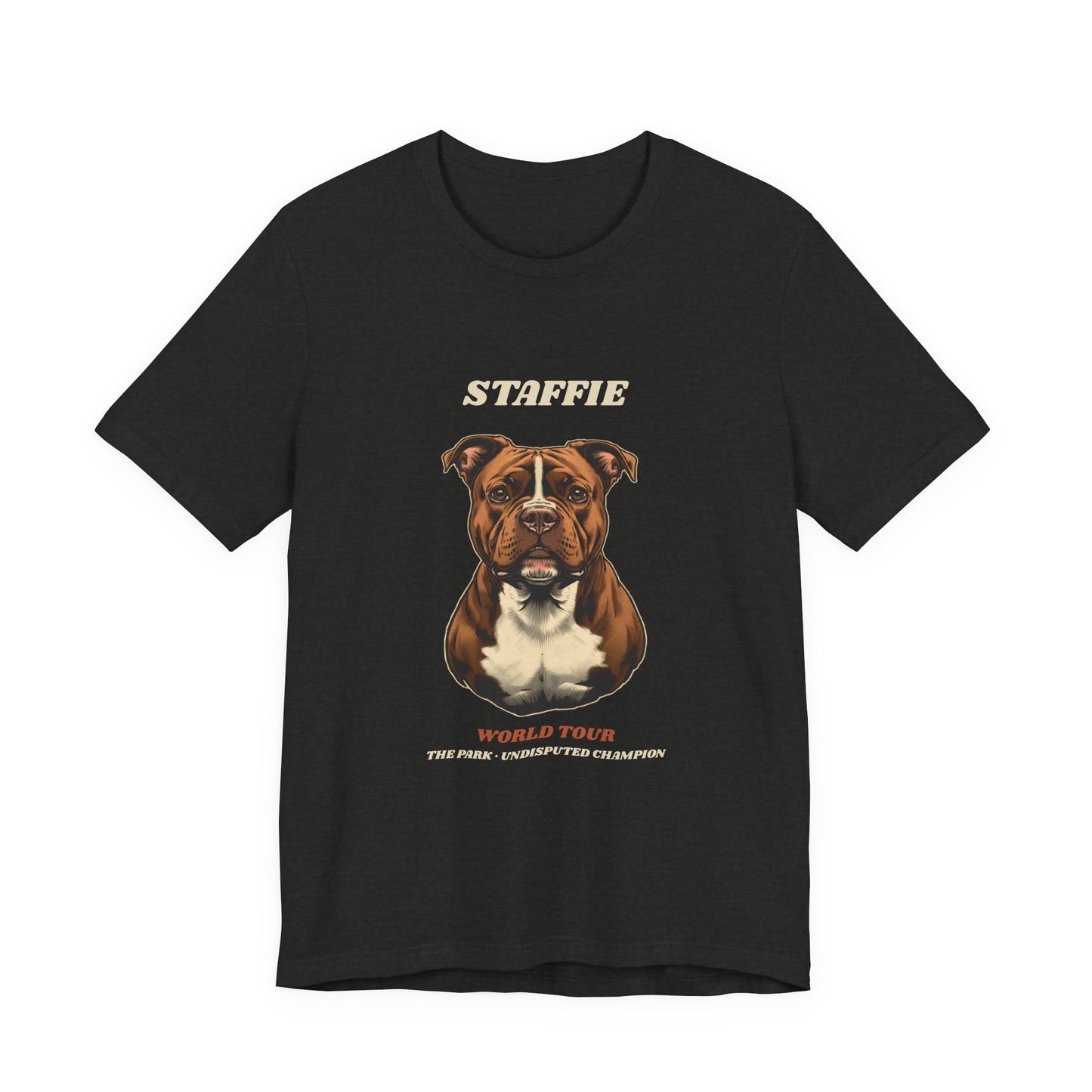 Staffie World Tour vintage band t-shirt front print detail