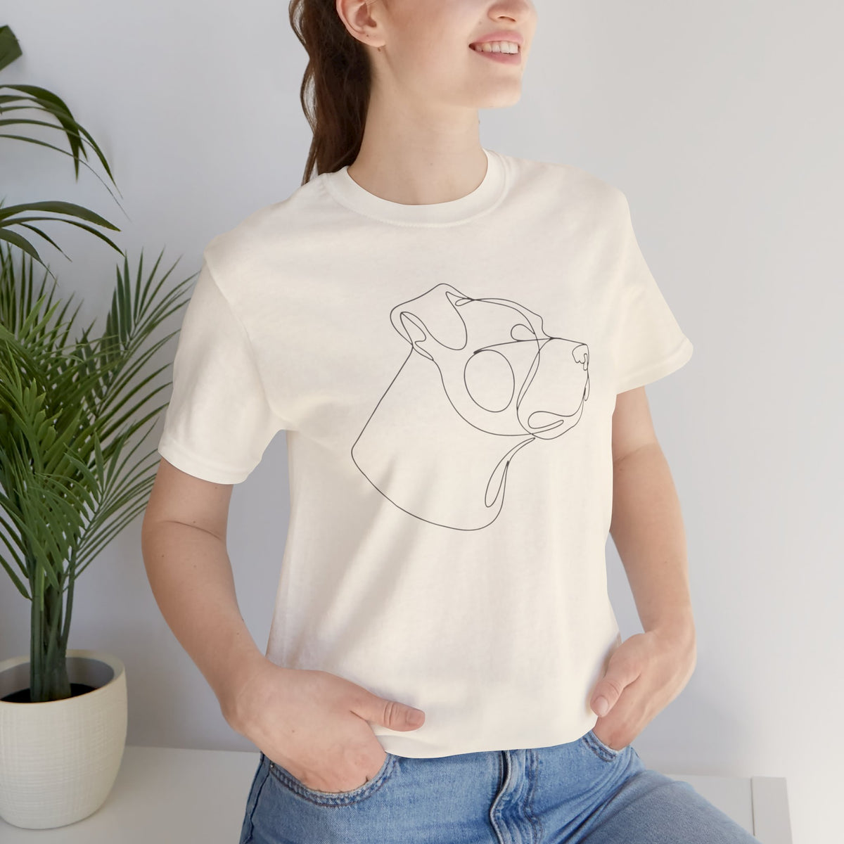 Staffordshire Bull Terrier minimalist unisex t-shirt, photo 18