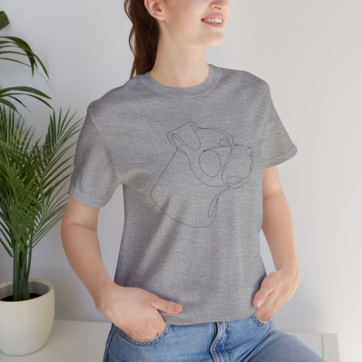 Staffordshire Bull Terrier minimalist unisex t-shirt, photo 23