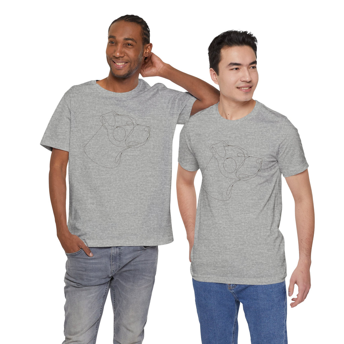 Staffordshire Bull Terrier minimalist unisex t-shirt, photo 24