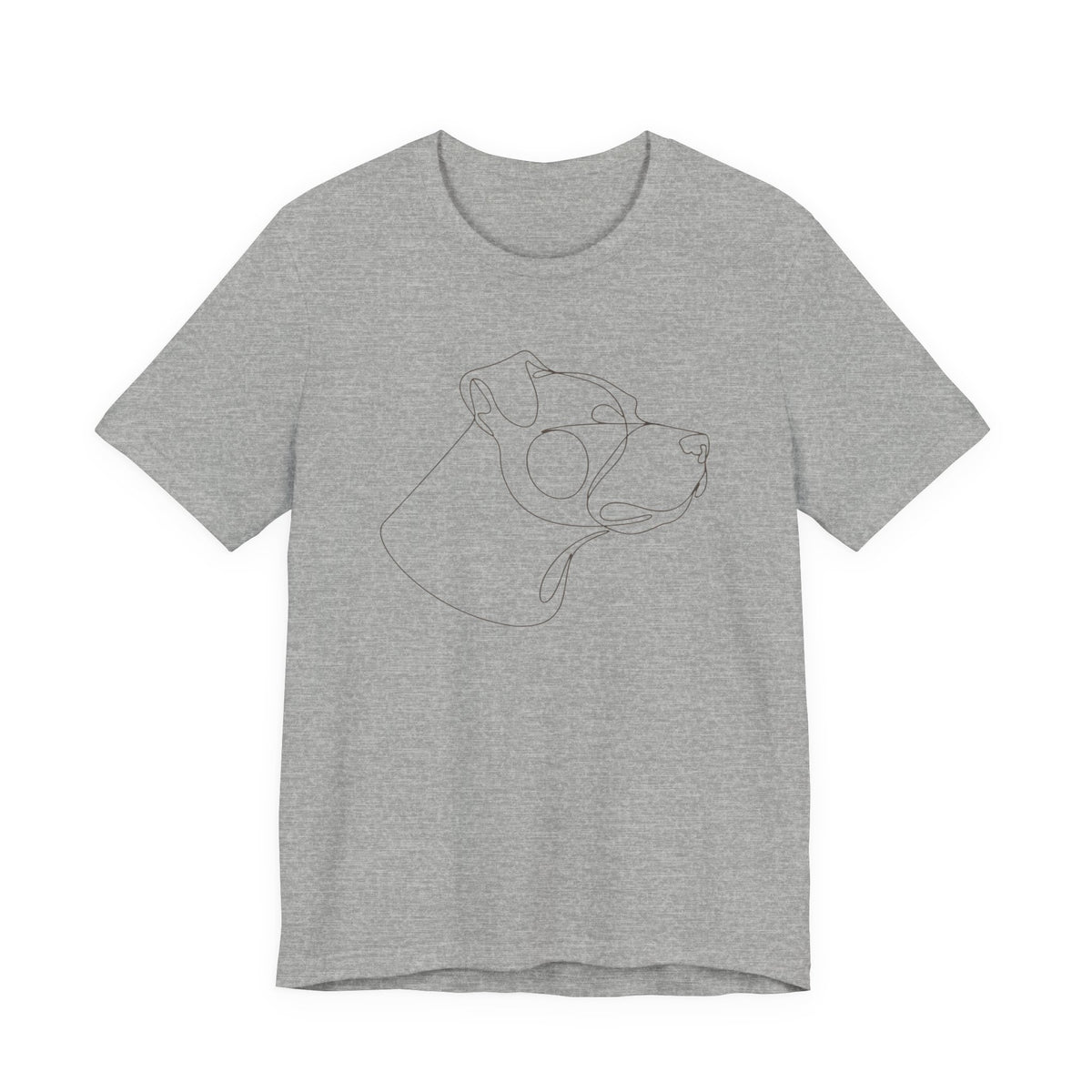 Staffordshire Bull Terrier minimalist t-shirt in athletic heather, front view