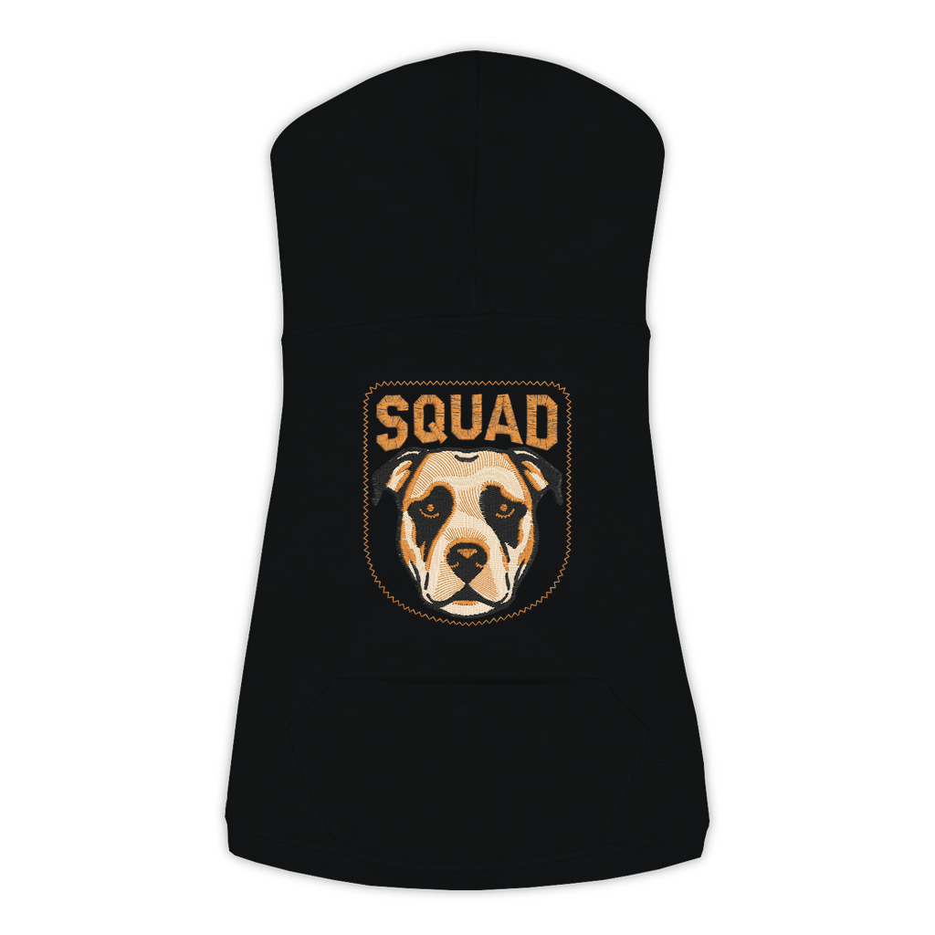 Staffy Squad dog hoodie in Black, sizes L-3XL
