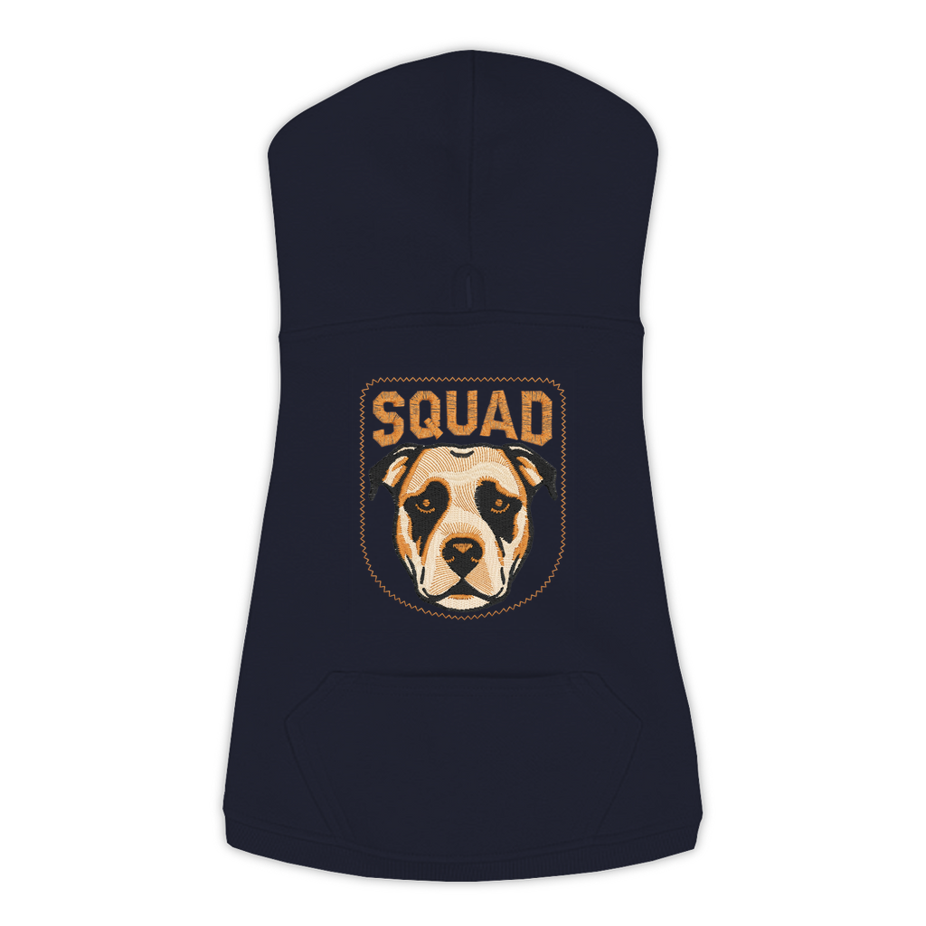 Staffy Squad dog hoodie in Navy, sizes L-3XL
