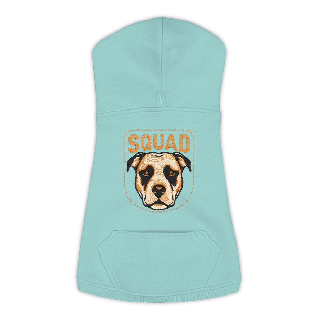 Staffy Squad dog hoodie in Saltwater, sizes L-3XL