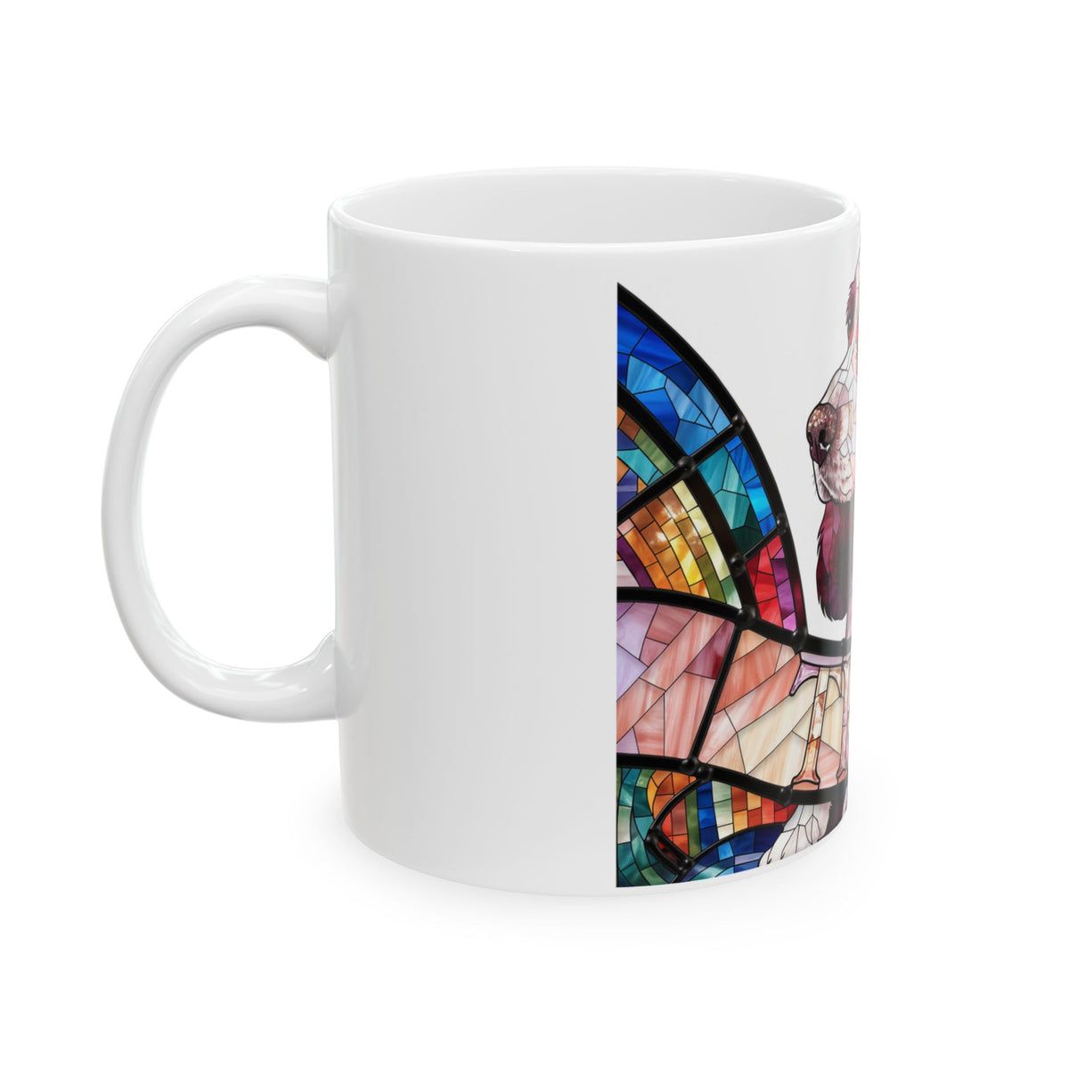 Cocker Spaniel ceramic coffee mug, 11oz and 15oz stained glass cocker gift - view 5