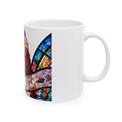 Cocker Spaniel ceramic coffee mug, 11oz and 15oz stained glass cocker gift - view 6