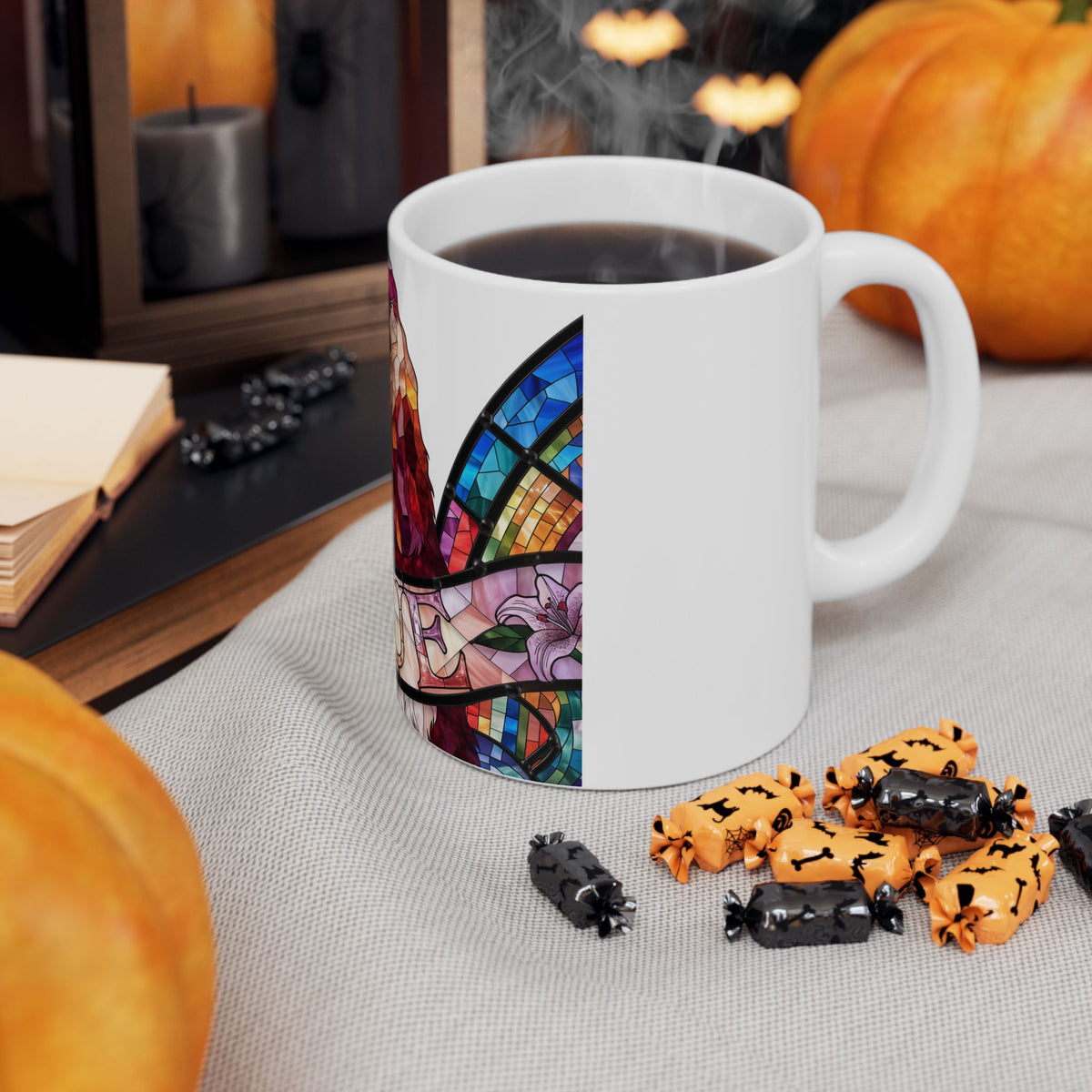 Cocker Spaniel ceramic coffee mug, 11oz and 15oz stained glass cocker gift - view 9