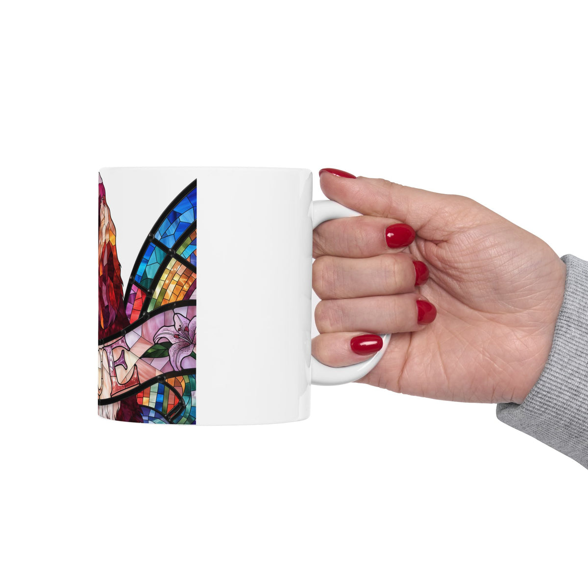 Cocker Spaniel ceramic coffee mug, 11oz and 15oz stained glass cocker gift - view 14