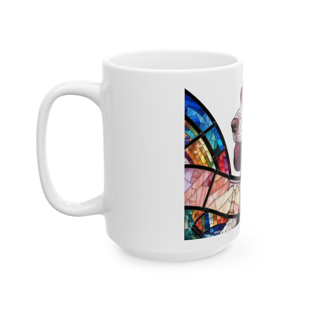 Cocker Spaniel ceramic coffee mug, 11oz and 15oz stained glass cocker gift - view 16