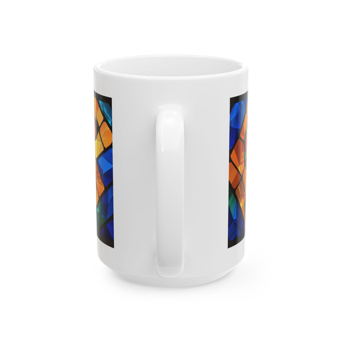 Dachshund ceramic coffee mug, 11oz and 15oz stained glass style sausage dog gift - view 15