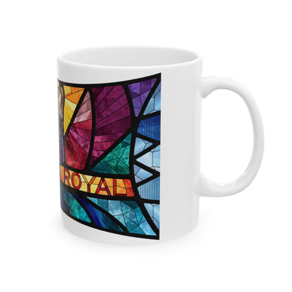French Bulldog ceramic coffee mug, 11oz and 15oz stained glass style frenchie gift - view 6