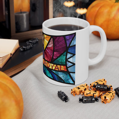 French Bulldog ceramic coffee mug, 11oz and 15oz stained glass style frenchie gift - view 9