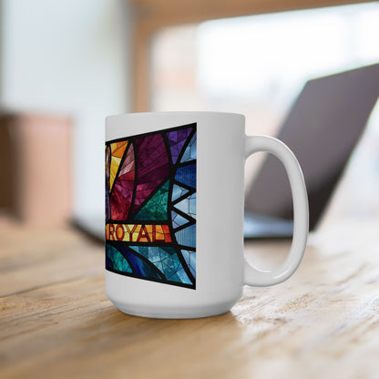 French Bulldog ceramic coffee mug, 11oz and 15oz stained glass style frenchie gift - view 17