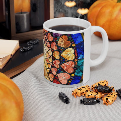 Golden Retriever ceramic coffee mug, 11oz and 15oz stained glass style dog lover gift - view 8