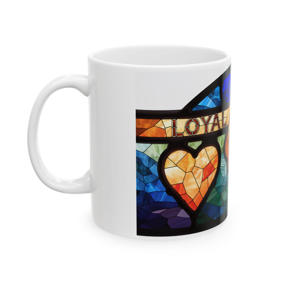 Labrador ceramic coffee mug, 11oz and 15oz stained glass lab gift - view 5