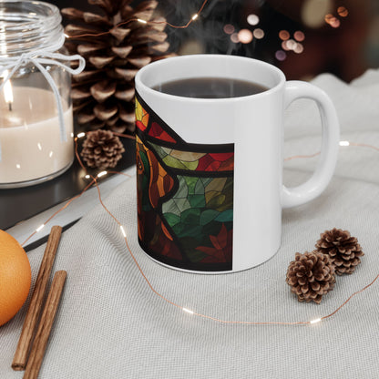 Labrador ceramic coffee mug, 11oz and 15oz stained glass lab gift - view 7