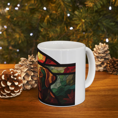 Labrador ceramic coffee mug, 11oz and 15oz stained glass lab gift - view 12