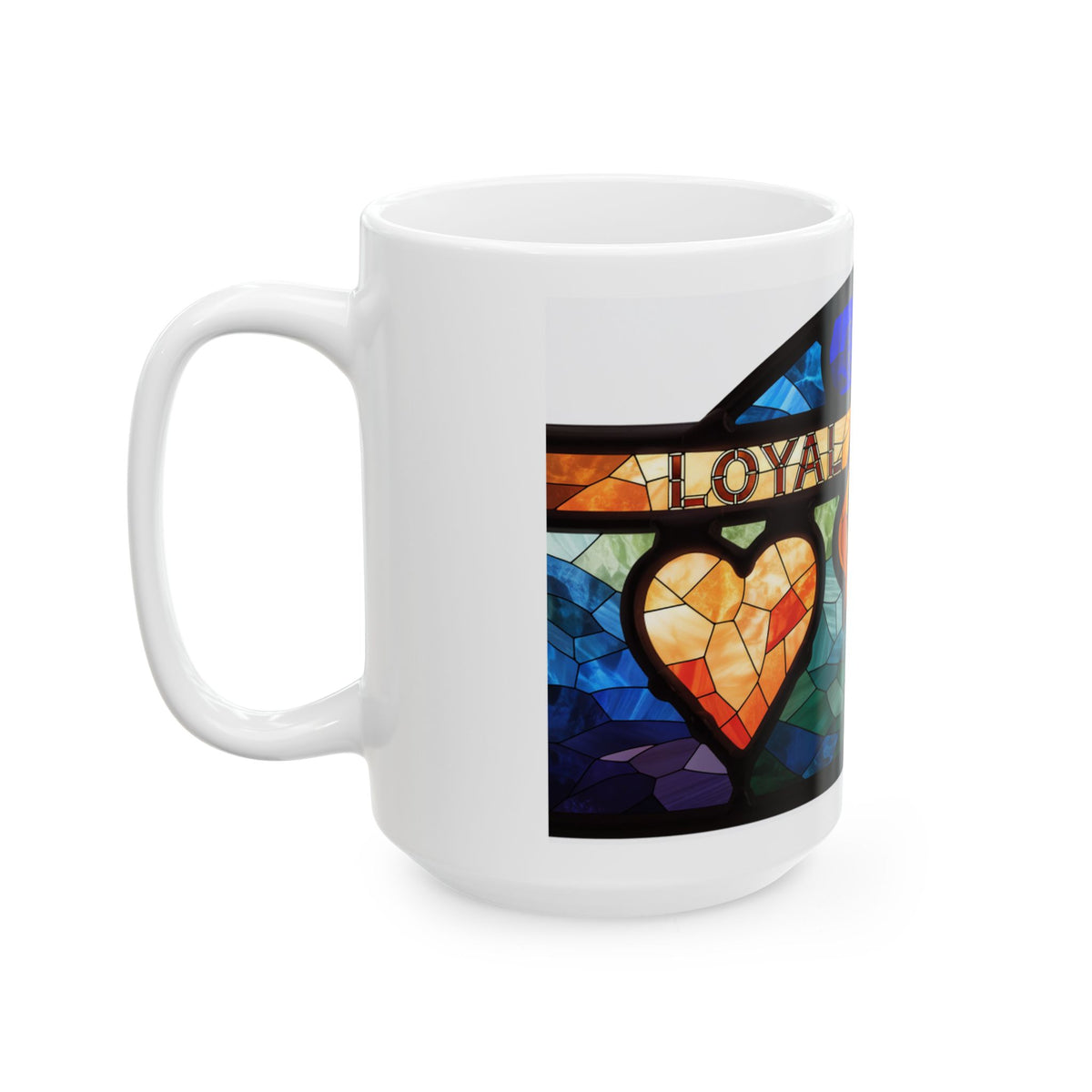 Labrador ceramic coffee mug, 11oz and 15oz stained glass lab gift - view 16
