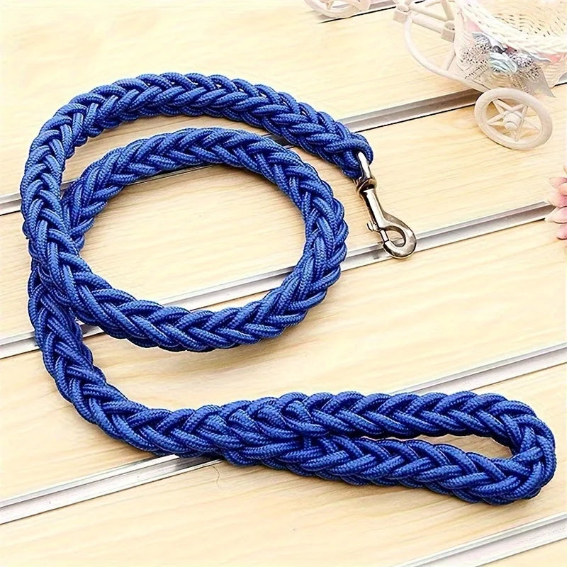 RopeLead heavy duty braided rope dog lead in blue