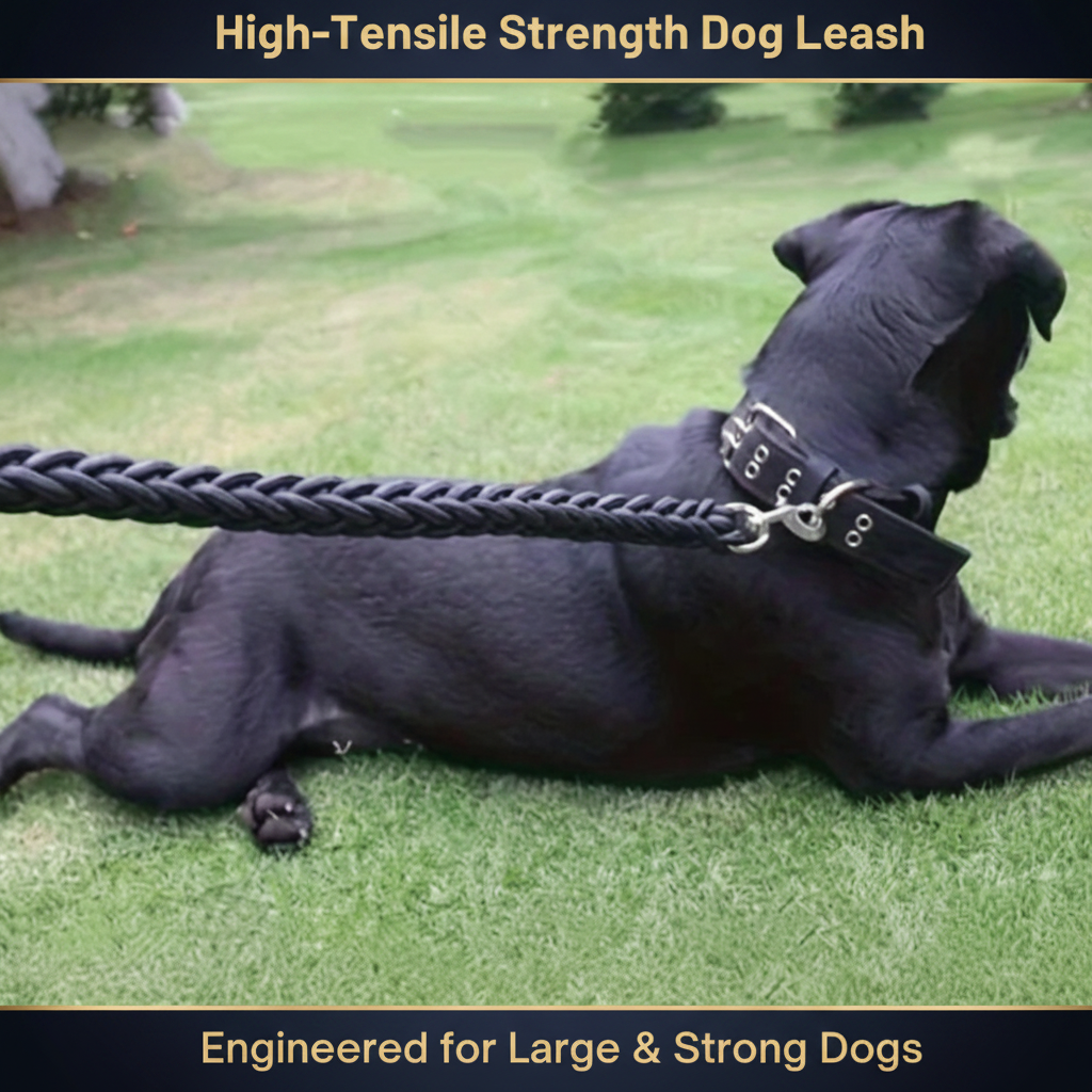 RopeLead heavy duty braided rope dog lead steel trigger clip detail