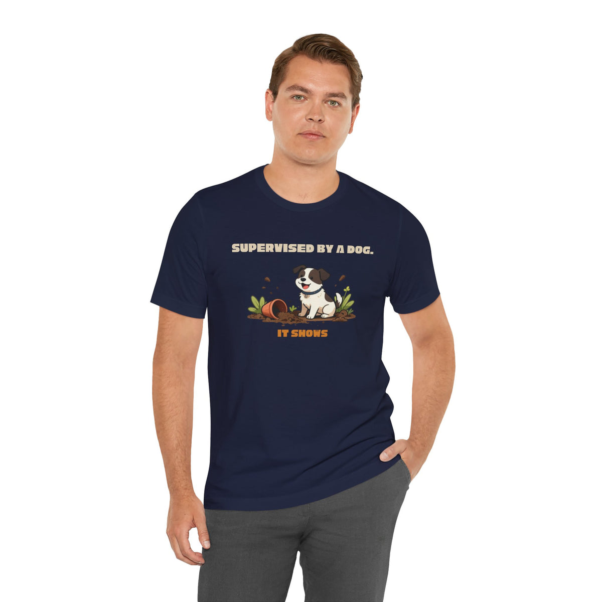 Funny gardening dog t-shirt for dog owners who garden