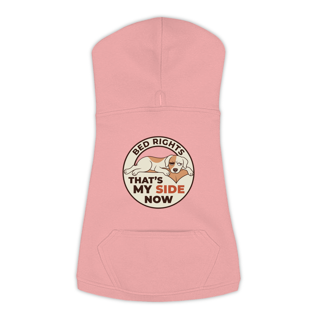 That's My Side Now dog hoodie in Mauvelous - back print, sizes L to 3XL