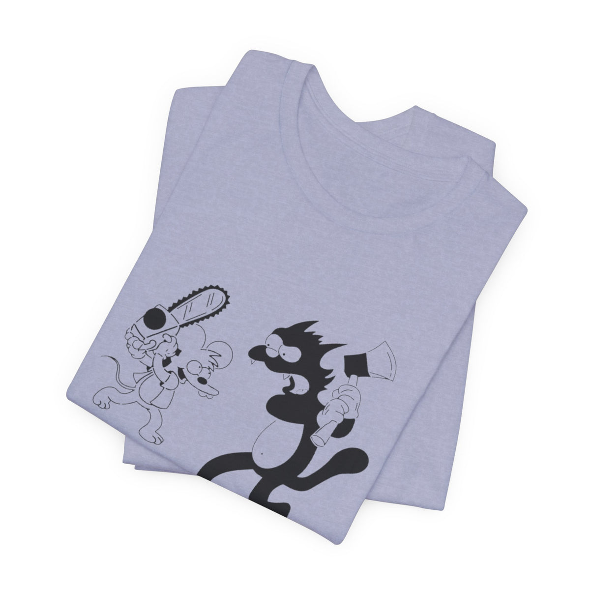 The Itchiest Scratchiest t-shirt — model wearing Soft Pink, Bella+Canvas 3001 cartoon design