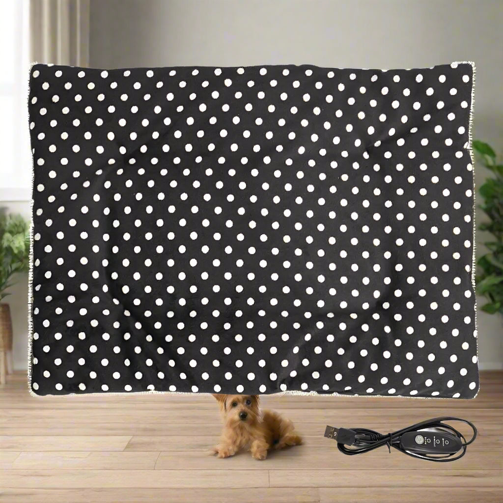 PoshPup WarmPad USB heated pet blanket in leopard print — SniffWaggleNWalk