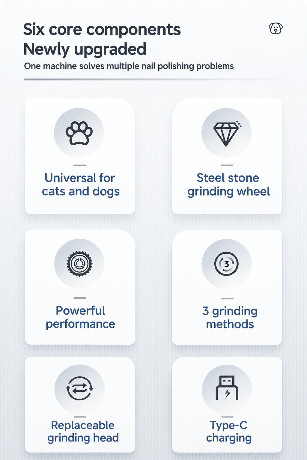 Key features of the TidyNail nail grinder for cats and dogs