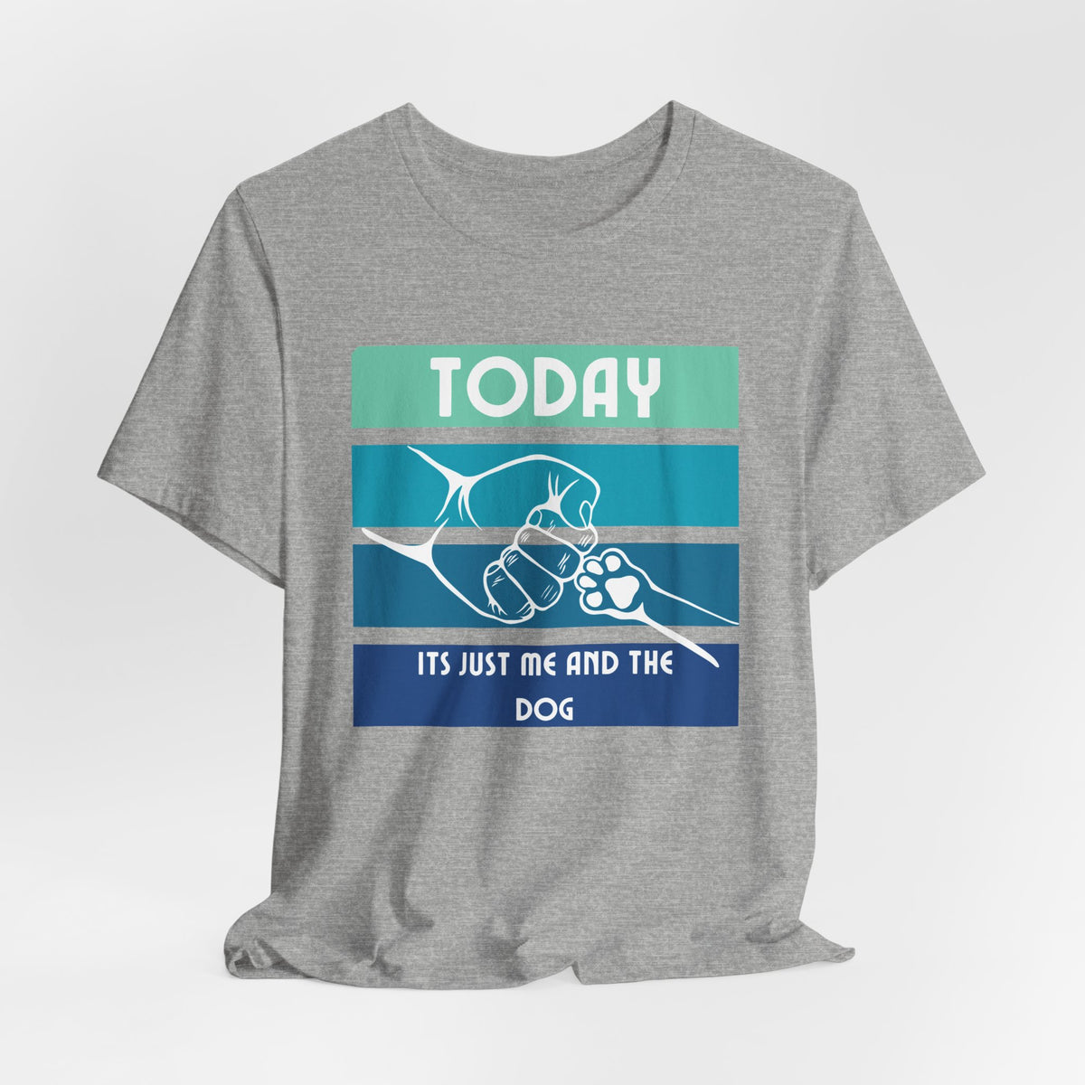 Funny dog-lover retro block t-shirt, close-up of stripes