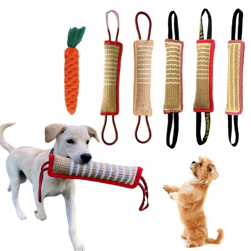 ToughTug Dog Training Tug Toy — close-up of braided construction — SniffWaggleNWalk