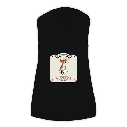 Treat Radar Dog Hoodie in Black, sizes L-3XL
