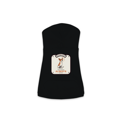 Treat Radar Dog Hoodie in Black, sizes XS-M