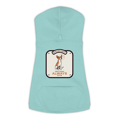 Treat Radar Dog Hoodie in Saltwater Blue, sizes L-3XL