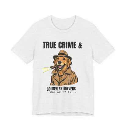 True Crime & Golden Retrievers T-Shirt mustard colourway