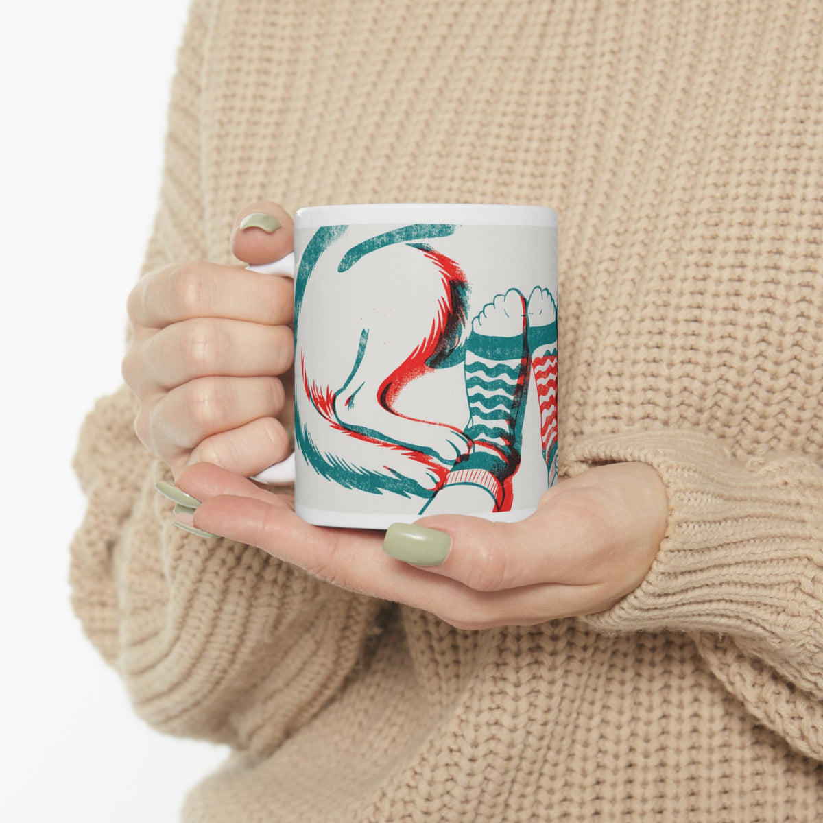 Golden Retriever ceramic coffee mug, 11oz and 15oz two-colour print style Golden gift - view 1