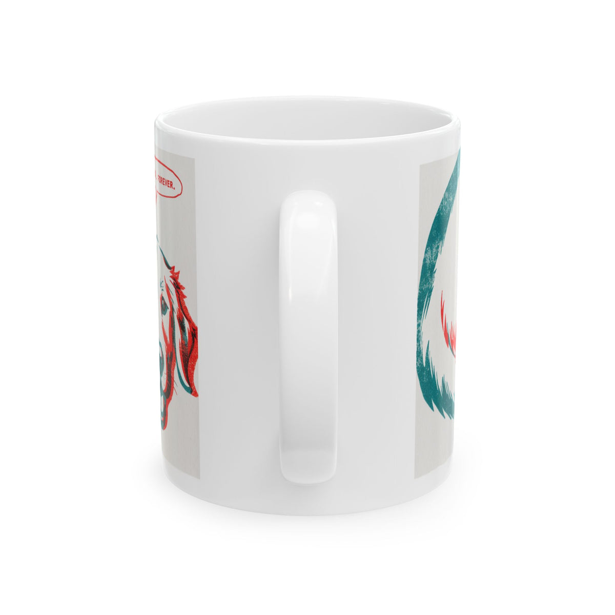 Golden Retriever ceramic coffee mug, 11oz and 15oz two-colour print style Golden gift - view 4