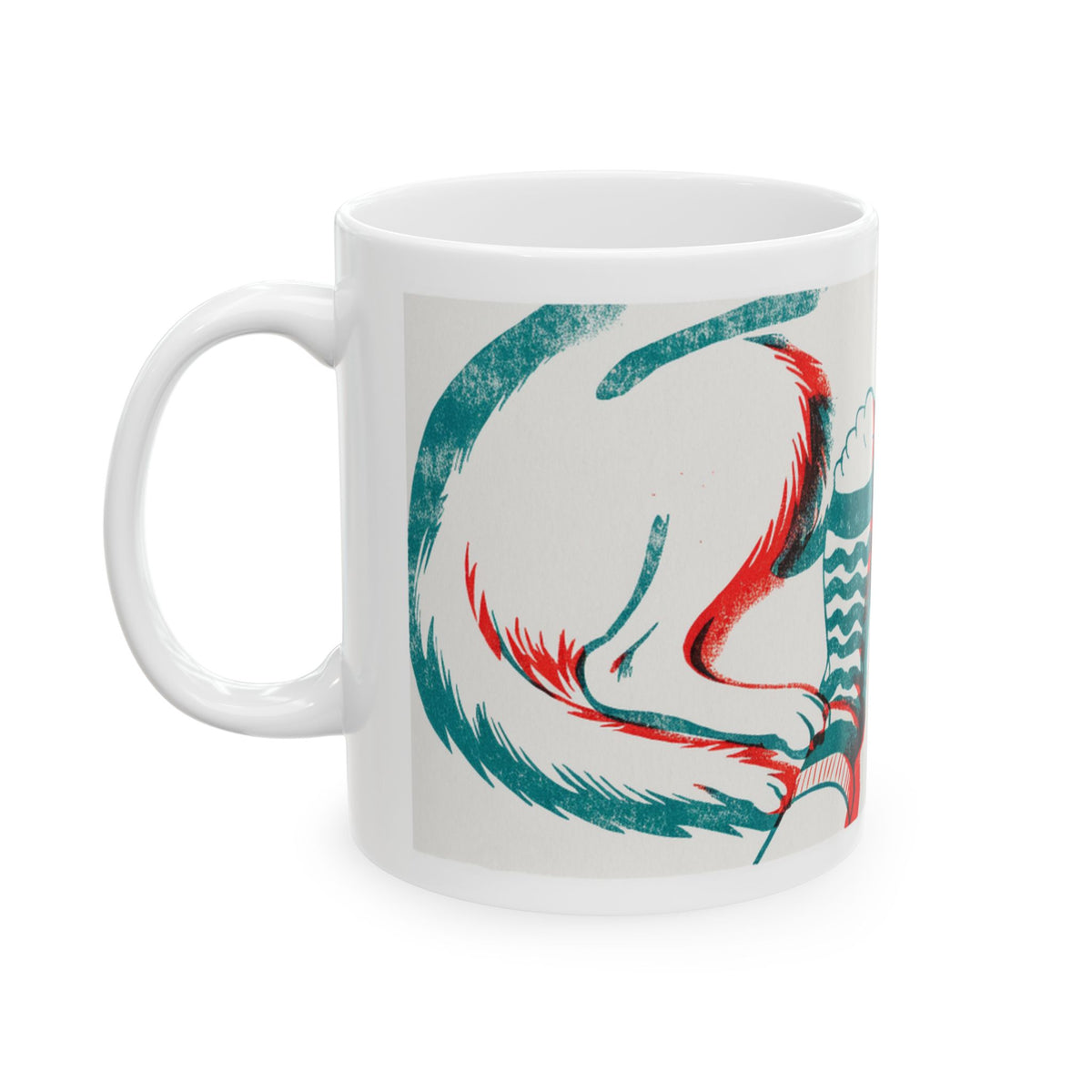 Golden Retriever ceramic coffee mug, 11oz and 15oz two-colour print style Golden gift - view 5