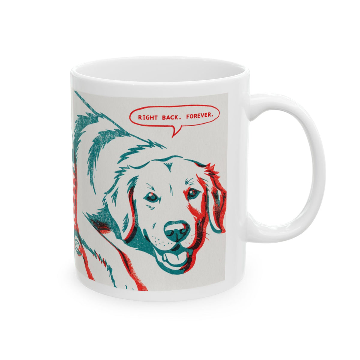 Golden Retriever ceramic coffee mug, 11oz and 15oz two-colour print style Golden gift - view 6