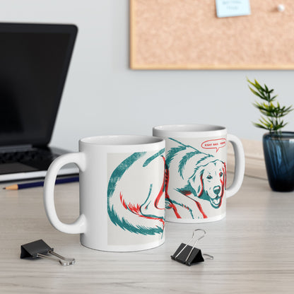 Golden Retriever ceramic coffee mug, 11oz and 15oz two-colour print style Golden gift - view 8