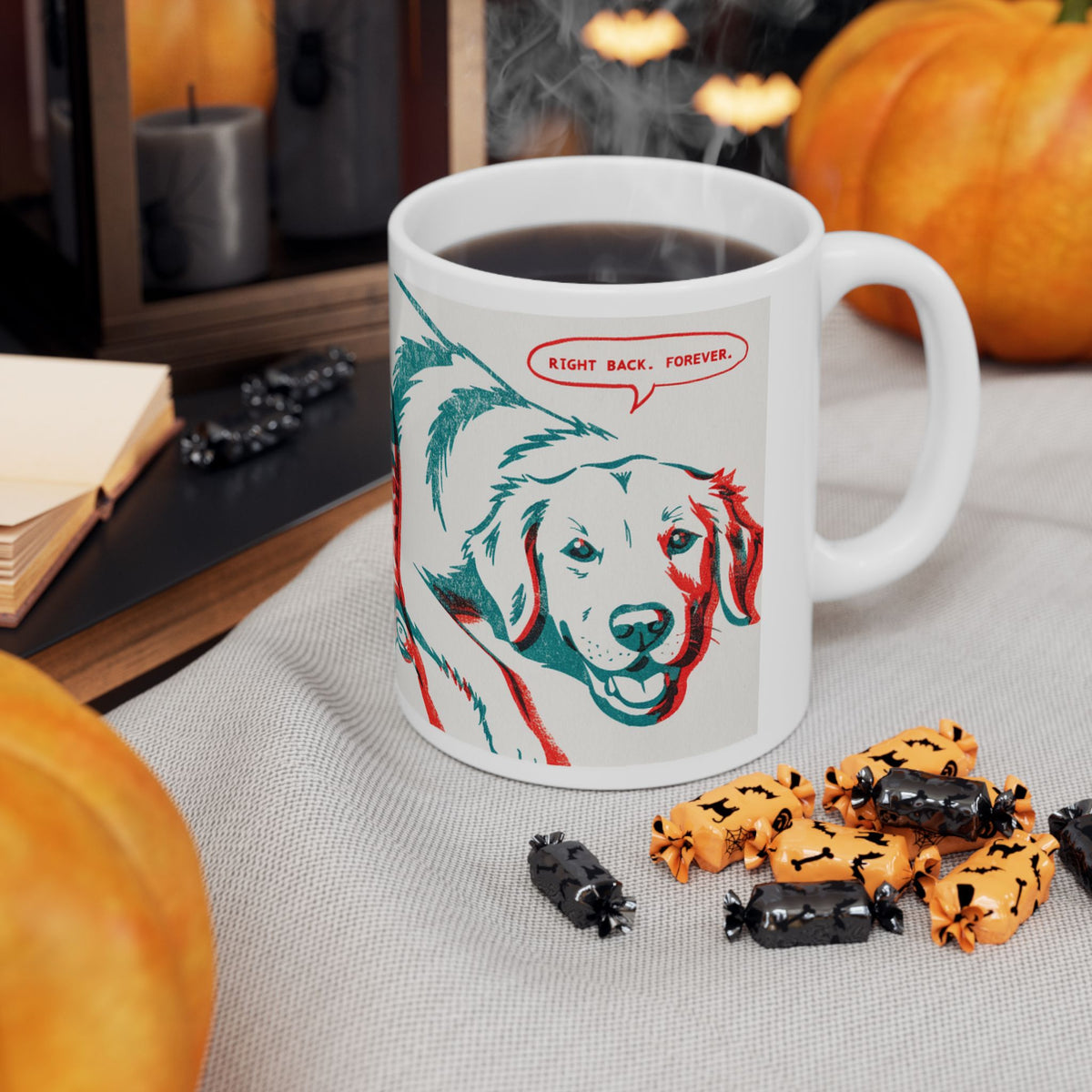 Golden Retriever ceramic coffee mug, 11oz and 15oz two-colour print style Golden gift - view 9