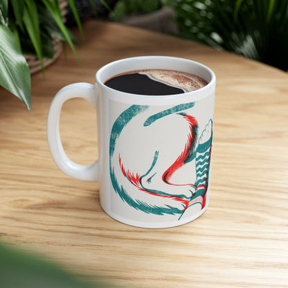 Golden Retriever ceramic coffee mug, 11oz and 15oz two-colour print style Golden gift - view 11